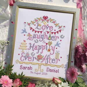 Love Laughter & Happily Ever After Cross Stitch Kit