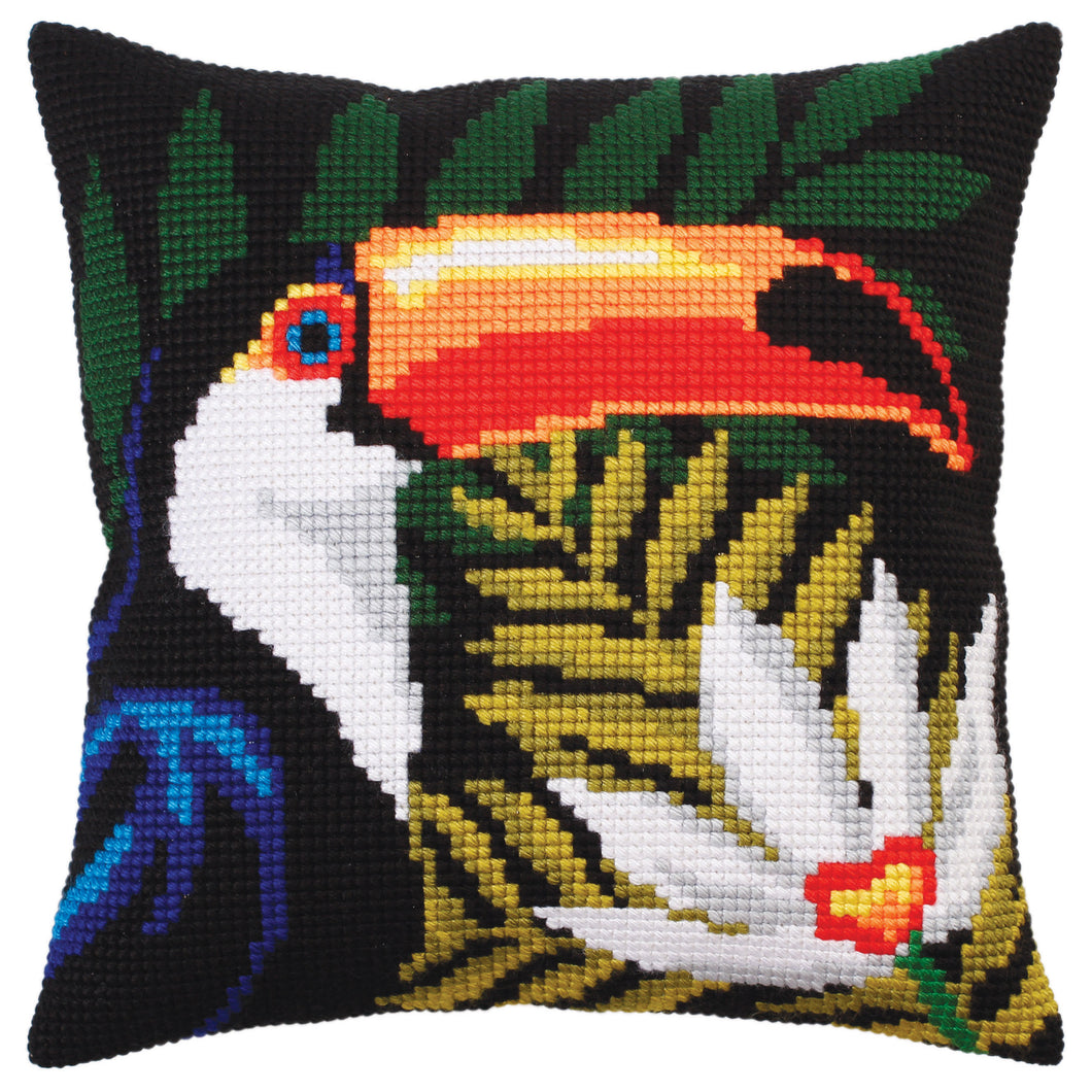 Night Jungle (Toucan) - Cross Stitch Cushion Front Kit