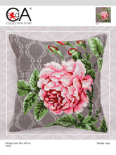 Load image into Gallery viewer, Tender Rose - Cross Stitch Cushion Front Kit
