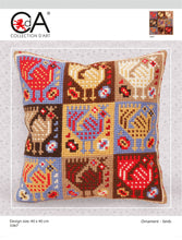 Load image into Gallery viewer, Ornament Birds - Cross Stitch Cushion Front Kit