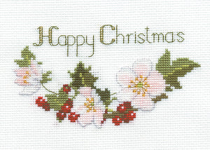 Christmas Roses - Christmas Card Cross Stitch Kit