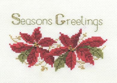Poinsettias - Christmas Card Cross Stitch Kit
