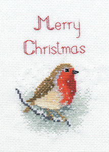 Snow Robin - Christmas Card Cross Stitch Kit