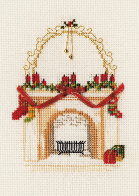 Fireplace - Christmas Card Cross Stitch Kit