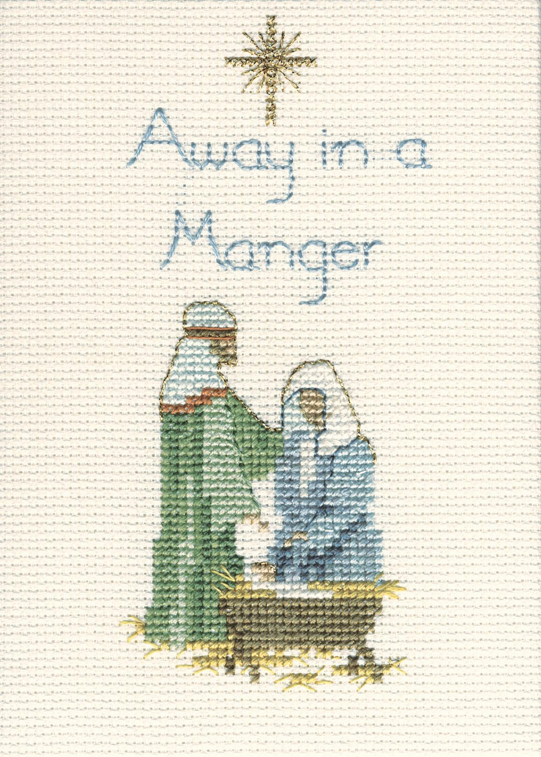 Away in a Manger - Christmas Card Cross Stitch Kit