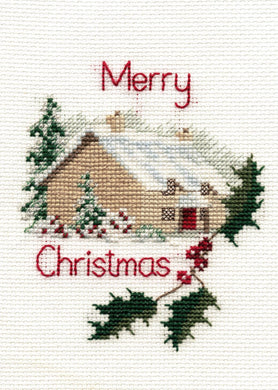 Christmas Cottage - Christmas Card Cross Stitch Kit