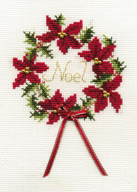 Wreath - Christmas Card Cross Stitch Kit