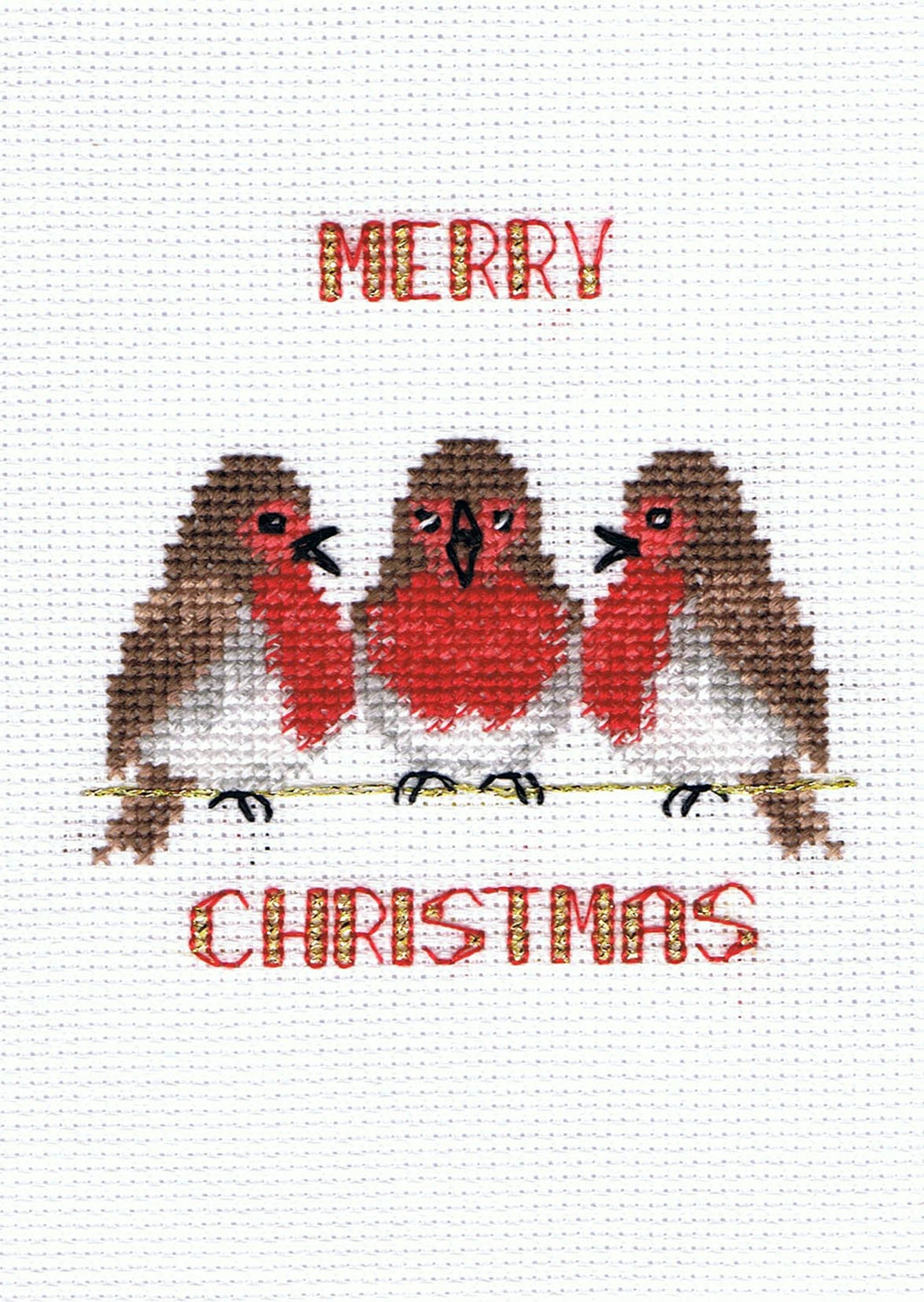 Robin Trio - Christmas Card Cross Stitch Kit