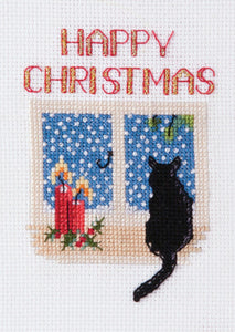 Christmas Cat - Christmas Card Cross Stitch Kit
