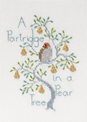A Partridge in A Pear Tree - Christmas Card Cross Stitch Kit