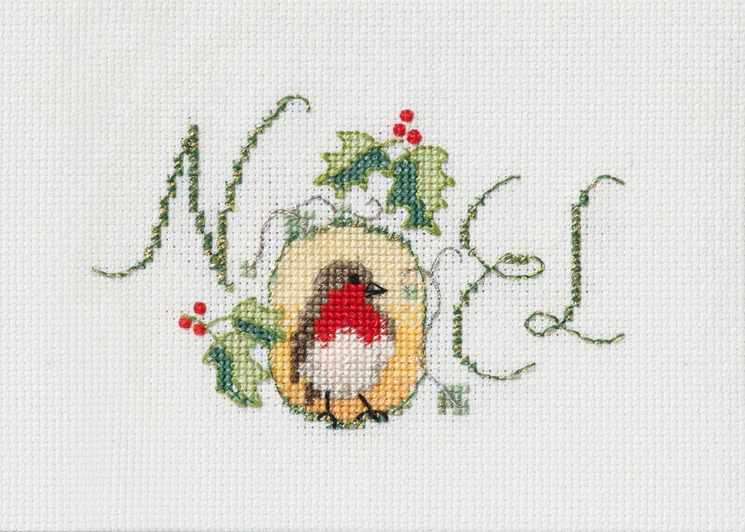 Noel Robin - Christmas Card Cross Stitch Kit