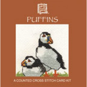 Puffins - Cross Stitch Mini Card Kit