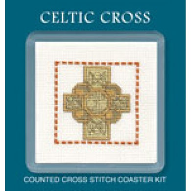 Celtic Cross Coaster - Cross Stitch Coaster Kit