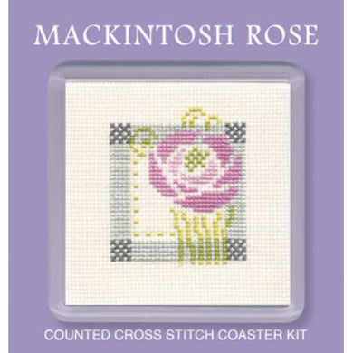 Mackintosh Rose Coaster - Cross Stitch Coaster Kit