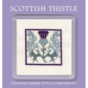 Scottish Thistle Coaster - Cross Stitch Coaster Kit