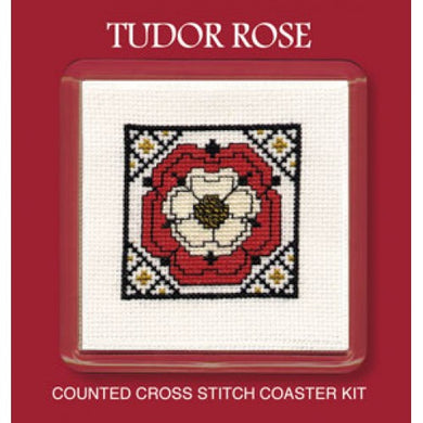 Tudor Rose Coaster - Cross Stitch Coaster Kit