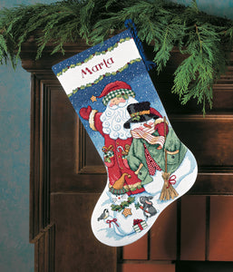 Santa and Snowman - Stocking Cross Stitch Kit