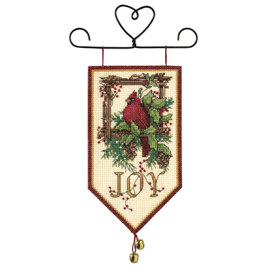 Cardinal Joy Banner Cross Stitch Kit