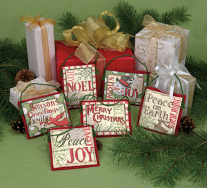 Christmas Sayings Ornaments Cross Stitch Kit