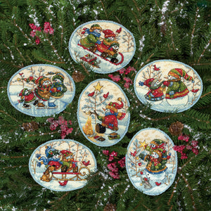 Snowmen Ornaments Cross Stitch Kit