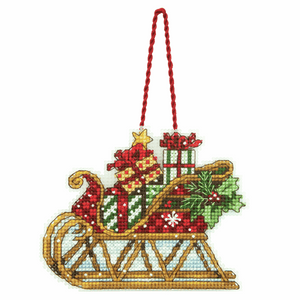 Sleigh - Christmas Ornament Cross Stitch Kit