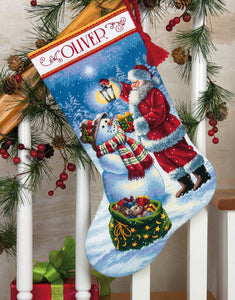 Holiday Glow Stocking Cross Stitch Kit