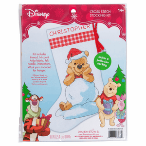 Winnie the Pooh - Petite Christmas Stocking Cross Stitch Kit