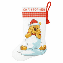 Load image into Gallery viewer, Winnie the Pooh - Petite Christmas Stocking Cross Stitch Kit