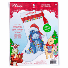 Load image into Gallery viewer, Eeyore - Petite Christmas Stocking Cross Stitch Kit