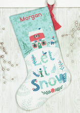 Load image into Gallery viewer, Holiday Home Stocking Cross Stitch Kit