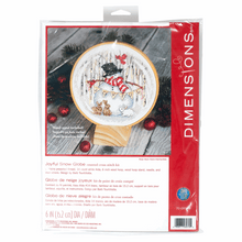 Load image into Gallery viewer, Joyful Snow Globe Cross Stitch Kit