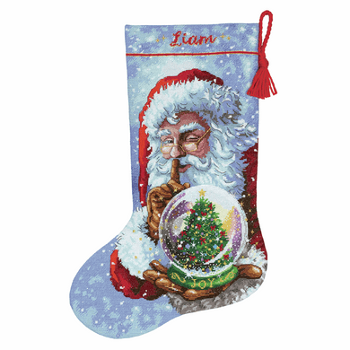 Santa's Snow Globe Stocking Cross Stitch Kit