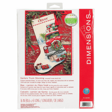 Load image into Gallery viewer, Santa&#39;s Truck Stocking Cross Stitch Kit
