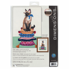 Load image into Gallery viewer, Cat Lady Cross Stitch Kit