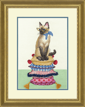 Load image into Gallery viewer, Cat Lady Cross Stitch Kit