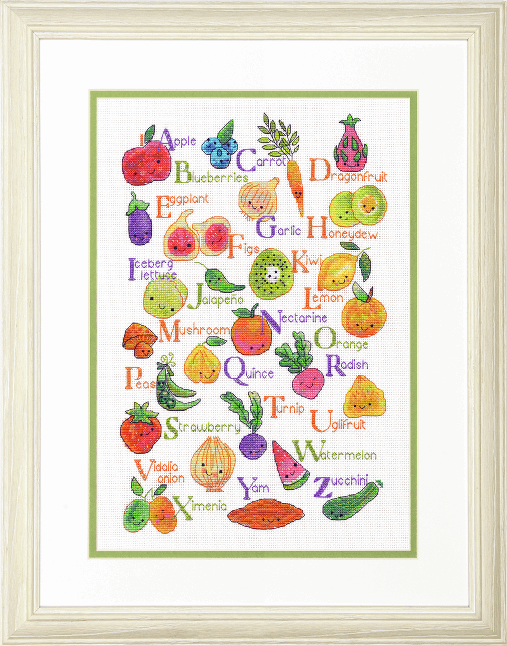 Fruits & Veggies Cross Stitch Kit