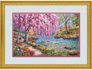 Cherry Blossom Creek Cross Stitch Kit
