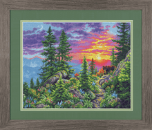 Load image into Gallery viewer, Sunset Mountain Trail Cross Stitch Kit