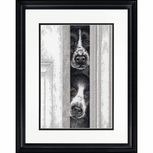 Load image into Gallery viewer, Peeking Pups Cross Stitch Kit
