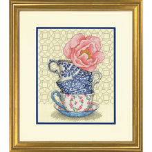 Load image into Gallery viewer, Rose Tea Cross Stitch Kit