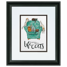 Load image into Gallery viewer, Playful Cats Cross Stitch Kit