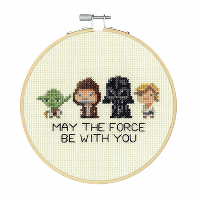 Star Wars Family Cross Stitch Kit with Hoop