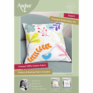 Graphic Floral (Ana Clara) Embroidery Cushion Kit