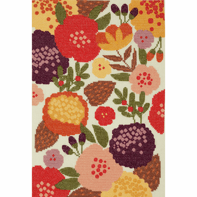 Vibrant Floral (Maggie Magoo) Cross Stitch Kit