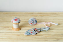 Load image into Gallery viewer, Pin Cushion, Tape Measure and Scissors in Case - Stitch In Time - Matching Set