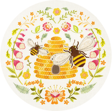 Load image into Gallery viewer, Folk Bees Embroidery Kit