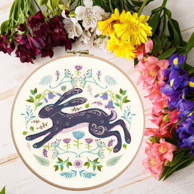 Folk Hare Embroidery Kit