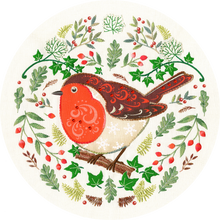 Load image into Gallery viewer, Folk Robin Embroidery Kit