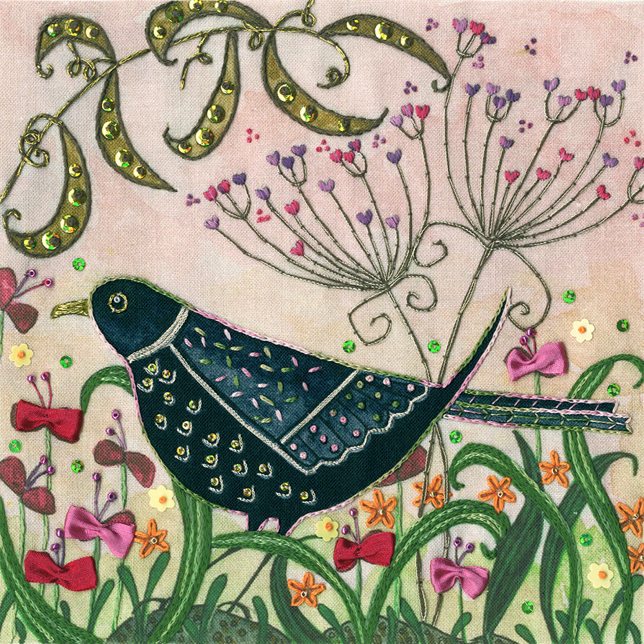 Blackbird - Flights of Fancy Embroidery Kit