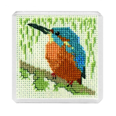 Kingfisher Fridge Magnet - Cross Stitch Kit